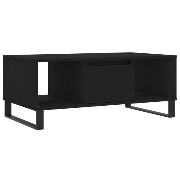 vidaXL Tavolino da Salotto Nero 90x50x36,5 cm in Legno Multistrato