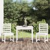 vidaXL Set da Bistrot da Giardino 3pz Bianco in Legno Massello di Pino