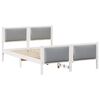 vidaXL Struttura del letto Grigio chiaro 135 x 190 cm Tessuto