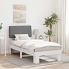 vidaXL Letto con Testiera Rivestita Grigio chiaro 100 x 200 cm