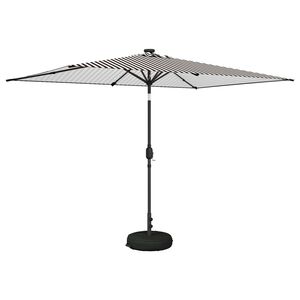 vidaXL Parasol da giardino con luci LED e base 2 x 3 m Poliestere