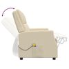 vidaXL Poltrona Massaggiante Reclinabile a 2 Posti Crema Similpelle