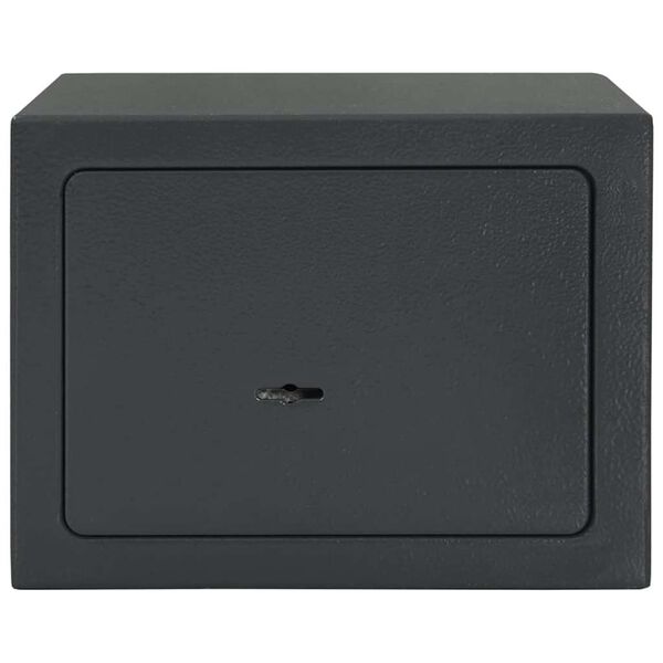 vidaXL Cassaforte con blocco Grigio 17 x 23 x 17 cm Acciaio