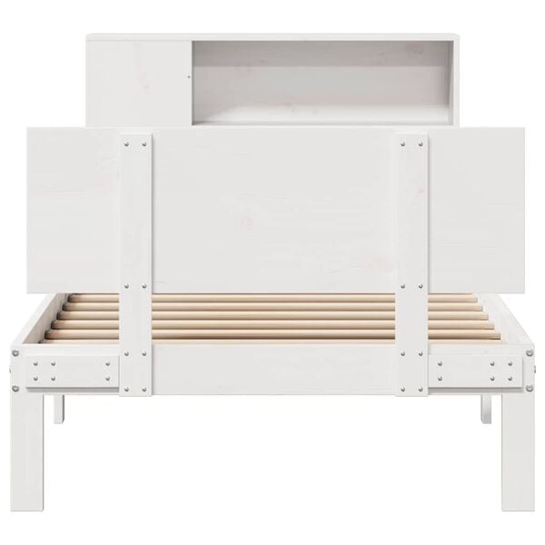 vidaXL Letto con Libreria senza Materasso 75x190 cm in Legno Pino