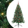 vidaXL Albero di Natale artificiale con luci integrate Verde 150 cm