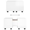 vidaXL Tavolino da Salotto Bianco Lucido 60x60x38 cm Legno Multistrato