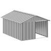 vidaXL Casetta per Cani grigio 116,5x153x81,5 cm Acciaio Zincato