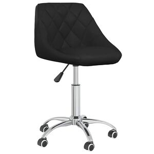 vidaXL Sedia da Ufficio Girevole Nera in Similpelle