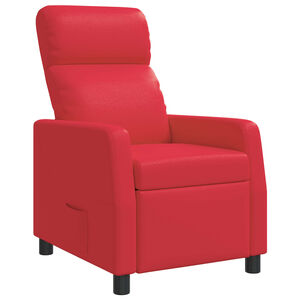 vidaXL Poltrona reclinabile Rosso Similpelle