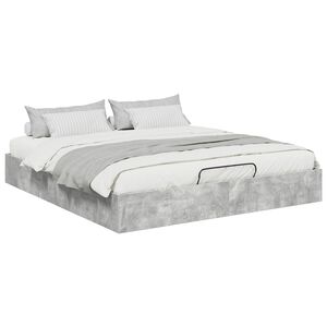 vidaXL Letto ottomano con archiviazione Calcestruzzo 203 x 180 x 25 cm