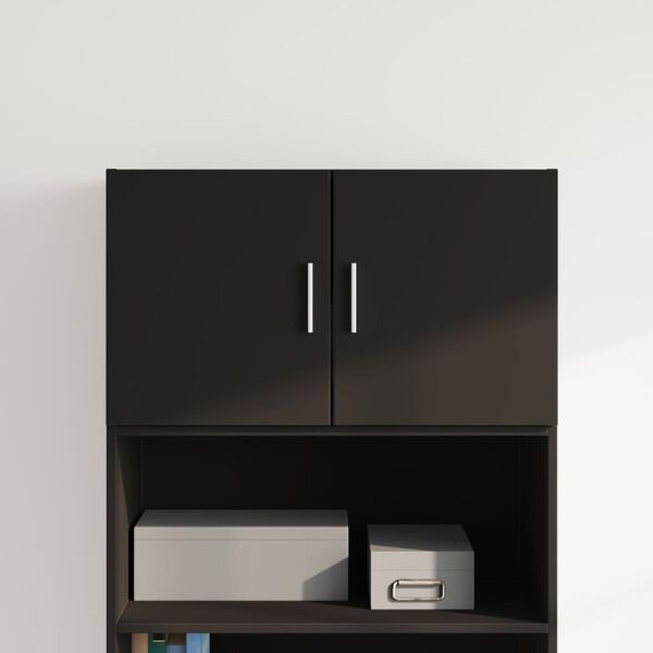 vidaXL Mobile a Parete Nero 70x42,5x40 cm in Legno Multistrato