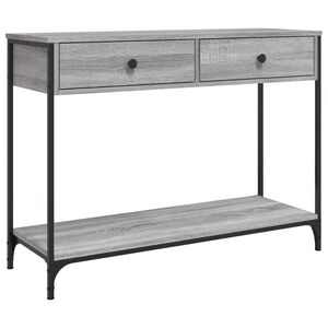 vidaXL Tavolino Consolle Grigio Sonoma 100x34,5x75cm Legno Multistrato