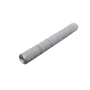 vidaXL Recinzione in Rete in Acciaio Zincato Esagonale 1x25 m Argento