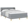 vidaXL Letto a molle con testiera Grigio chiaro 140 x 200 cm Tessuto