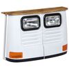 vidaXL Credenza Camion in Legno Massello di Mango Bianco