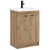 vidaXL Set di mobili per il bagno Rovere Artigianale