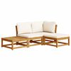 vidaXL Set Salotto da Giardino 4pz con Cuscini Legno Massello Acacia
