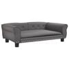 vidaXL Lettino per Cani Grigio 95x55x30 cm in Similpelle