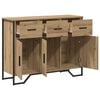 vidaXL Credenza con cassetto Rovere artigianale 97 x 32,5 x 74,5 cm