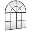 vidaXL Specchio da Parete Nero 60x70 cm Arco in Ferro