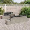 vidaXL Set di divani con cuscino 8 pcs Grigio chiaro polyrattan