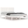 vidaXL Giroletto Bianco in Legno Massello 150x200 cm King Size