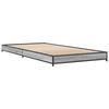 vidaXL Giroletto Grigio Sonoma 100x200 cm Legno Multistrato e Metallo