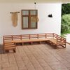 vidaXL Set Divani da Giardino 10 pz in Legno Massello di Pino