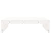 vidaXL Poggiapiedi da Giardino 120x80 cm Legno Massello di Pino Bianco