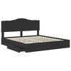 vidaXL Letto con Contenitore Nero 200 x 200 cm Legno multistrato