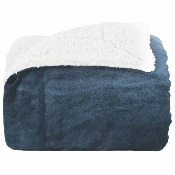 vidaXL Coperta Blu navy 240 x 270 cm Panno