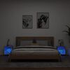 vidaXL Comodini con Luci LED a Parete 2pz Rovere Sonoma
