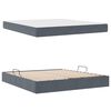vidaXL Letto con contenitore e materasso Grigio scuro 180 x 200 cm