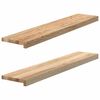 vidaXL Davanzali 2 pz Non Trattati 100x20x2cm Legno Massello di Rovere