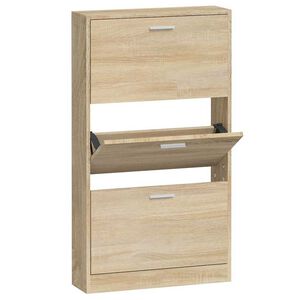 vidaXL Scarpiera Rovere 59x17x108 cm in Legno Multistrato