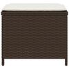 vidaXL Set da Pranzo da Giardino 5pz con Cuscini in Polyrattan Marrone