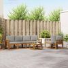 vidaXL Set di divani da esterno 7 pcs Grigio Naturale e Chiaro