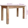vidaXL Tavolo da Pranzo in Legno Massello di Mogano 120x60x77 cm
