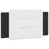 vidaXL Cuscino testiera Zadar Bianco e Nero 100 cm in Similpelle