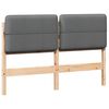 vidaXL Testiera imbottita Marrone e Grigio Chiaro 160 cm Pino massello