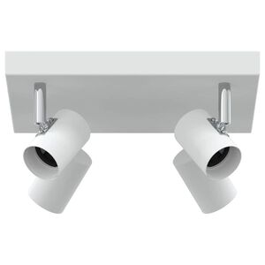 vidaXL Faretto da soffitto Bianco 26 x 26 x 11,5 cm Metallo