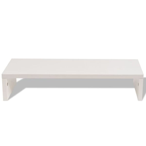 vidaXL Supporto per Monitor in Legno Multistrato 60x23,5x12 cm Bianco
