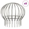 vidaXL Protezione Foglie per Grondaia 8 pcs Argento 160 mm