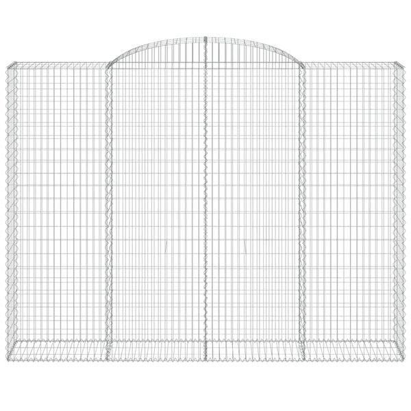 vidaXL Cesti Gabbioni ad Arco 3 pz 300x50x220/240 cm Ferro Zincato