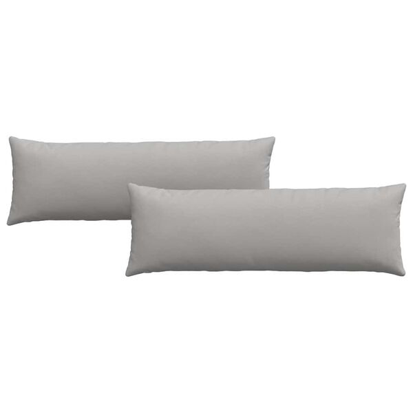 vidaXL Cuscini da Divano 2 pcs Grigio Nuvola 120 x 40 cm Tessuto