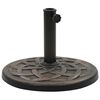 vidaXL Base per Parasole Rotonda in Poliresina 11 kg Bronzo