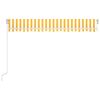 vidaXL Tenda da Sole Retrattile Manuale LED 400x350 cm Giallo Bianco