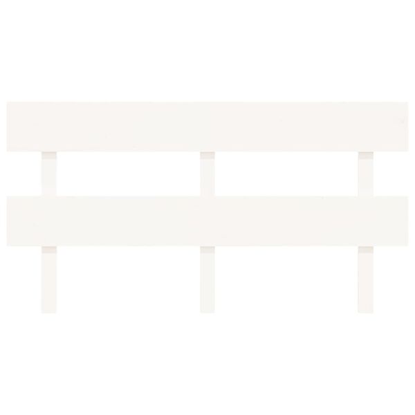 vidaXL Testiera per Letto Bianca 164x3x81 cm in Legno Massello di Pino