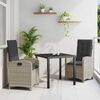 vidaXL Set da Pranzo per Giardino 3 pcs Grigio chiaro polyrattan