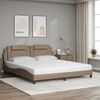 vidaXL Letto Viana con Materasso Cappuccino 180x200cm Similpelle